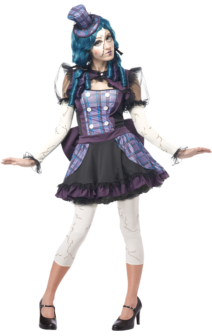 California Costumes Dolls Womens Broken Cracked Doll Costume 1 California Costumes Dolls Womens Broken Cracked Doll Costume