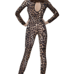 Smiffys Animals Leopard Print Bodysuit Costume