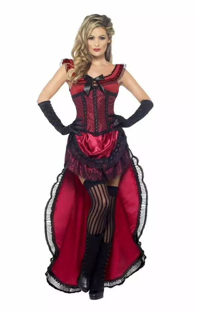 Smiffys Western Saloon Lady Costume 1 Smiffys Western Saloon Lady Costume