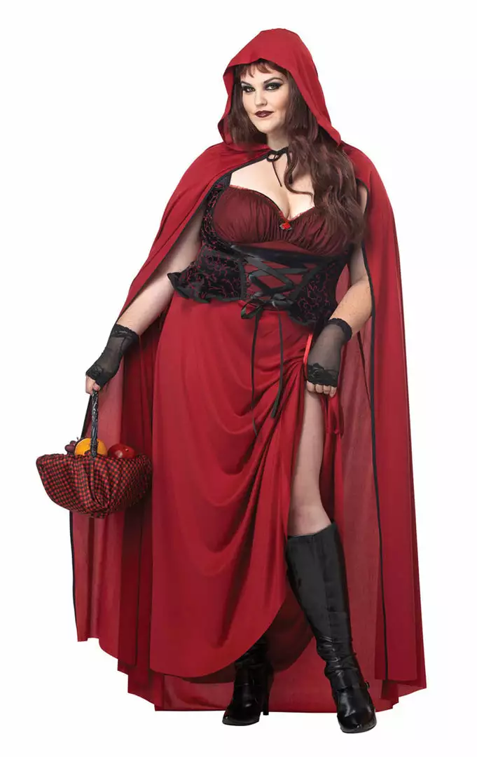 California Costumes Plus Size Dark Red Riding Hood Costume Fairytales 1 California Costumes Plus Size Dark Red Riding Hood Costume Fairytales