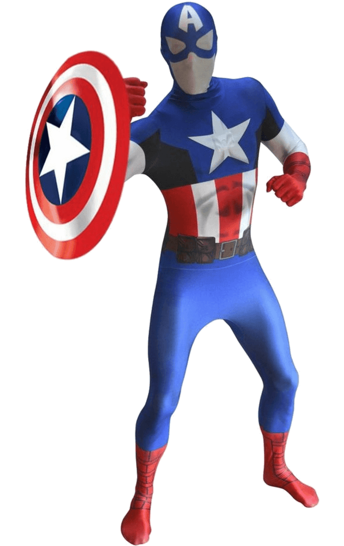Body Republic American / USA Adult Captain America Zappar Costume 2 Body Republic American / USA Adult Captain America Zappar Costume