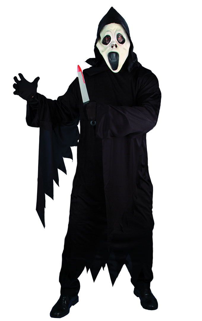 Smiffys Screamer Gown & Facepiece Costume Halloween 1 Smiffys Screamer Gown & Facepiece Costume Halloween