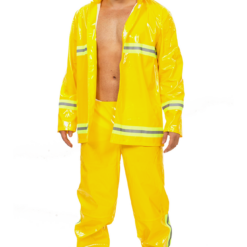 Smiffys Fireman & Firewoman Mens Yellow Fireman Costume
