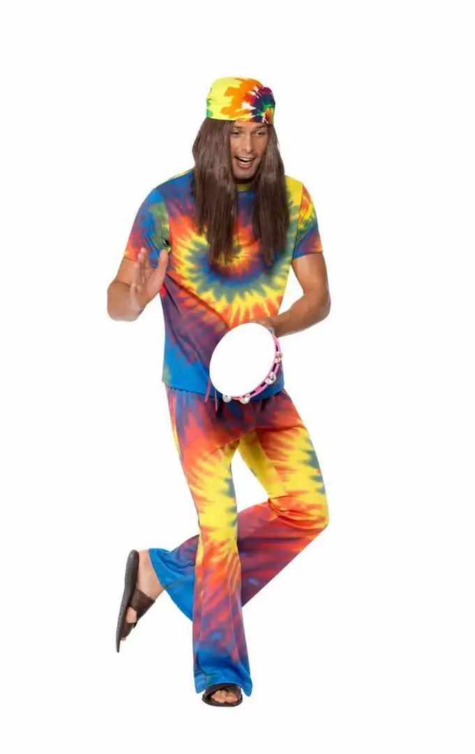 Smiffys 60s Tie Die Costume All Decades /Era Costumes 4 Smiffys 60s Tie Die Costume All Decades /Era Costumes