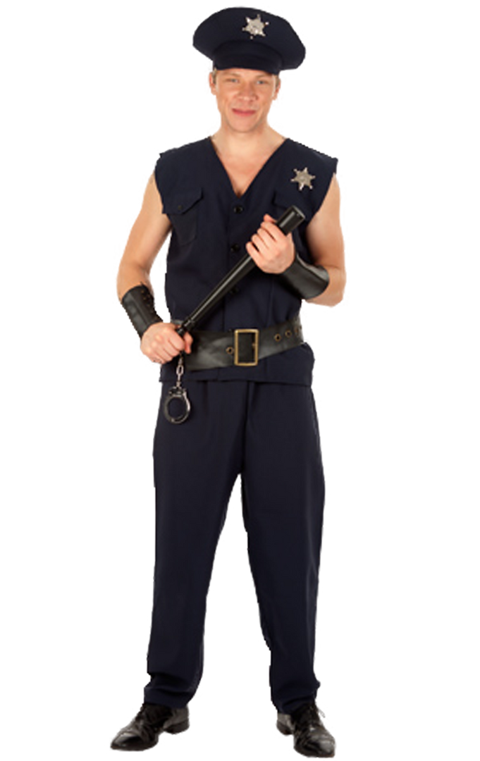 Generic Mens Policeman And Cuffs Costume Cops & Robbers 1 Generic Mens Policeman And Cuffs Costume Cops & Robbers