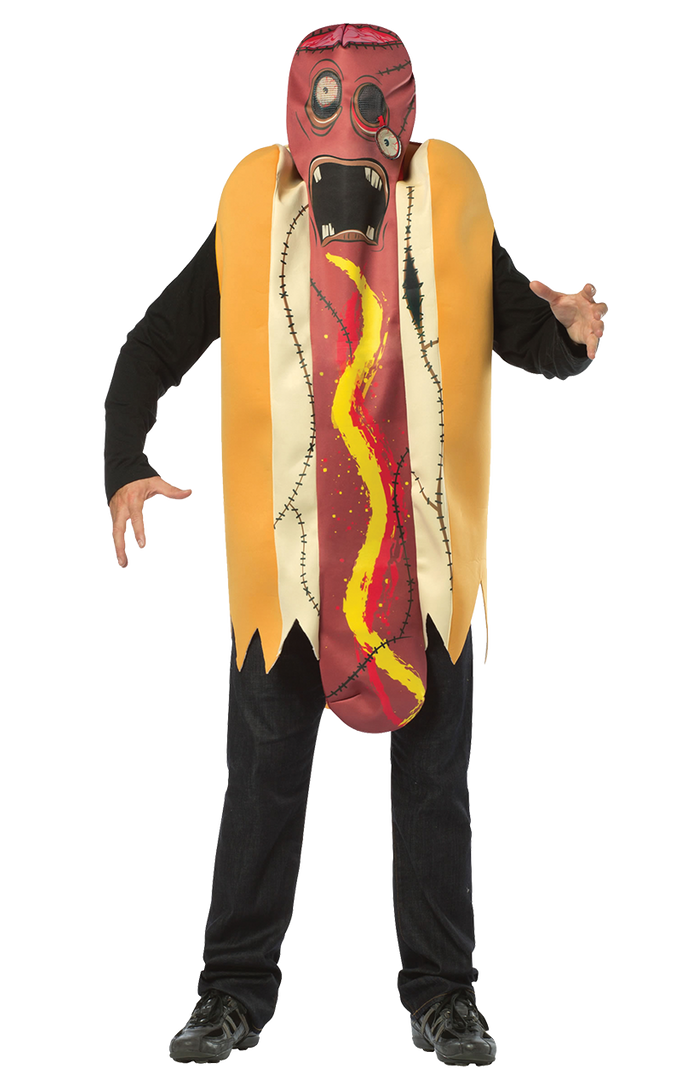 Rasta Imposta Adults Zombie Hot Dog Costume Food & Drink 1 Rasta Imposta Adults Zombie Hot Dog Costume Food & Drink