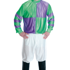 Fun Shack Mens Green And Purple Jockey Costume