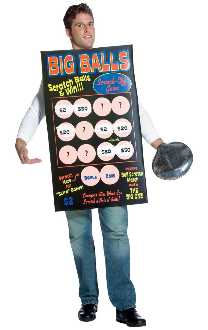 Rasta Imposta Novelty Adult Big Balls Scratchcard Costume 1 Rasta Imposta Novelty Adult Big Balls Scratchcard Costume
