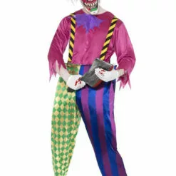 Smiffys Circus Mens Colourful Killer Clown Costume