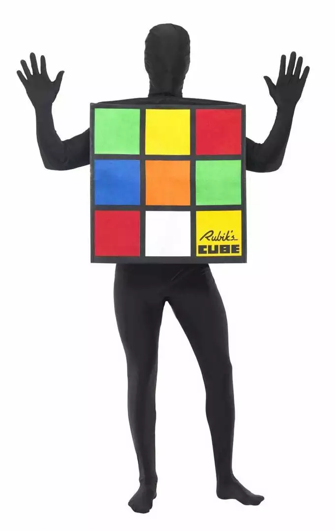 Smiffys Adult Rubiks Cube Costume 4 Smiffys Adult Rubiks Cube Costume