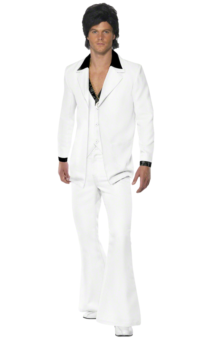 Smiffys 1970s White Suit Costume All Decades /Era Costumes 1 Smiffys 1970s White Suit Costume All Decades /Era Costumes
