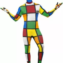 Smiffys Rubiks Cube Second Skin Costume 1980's