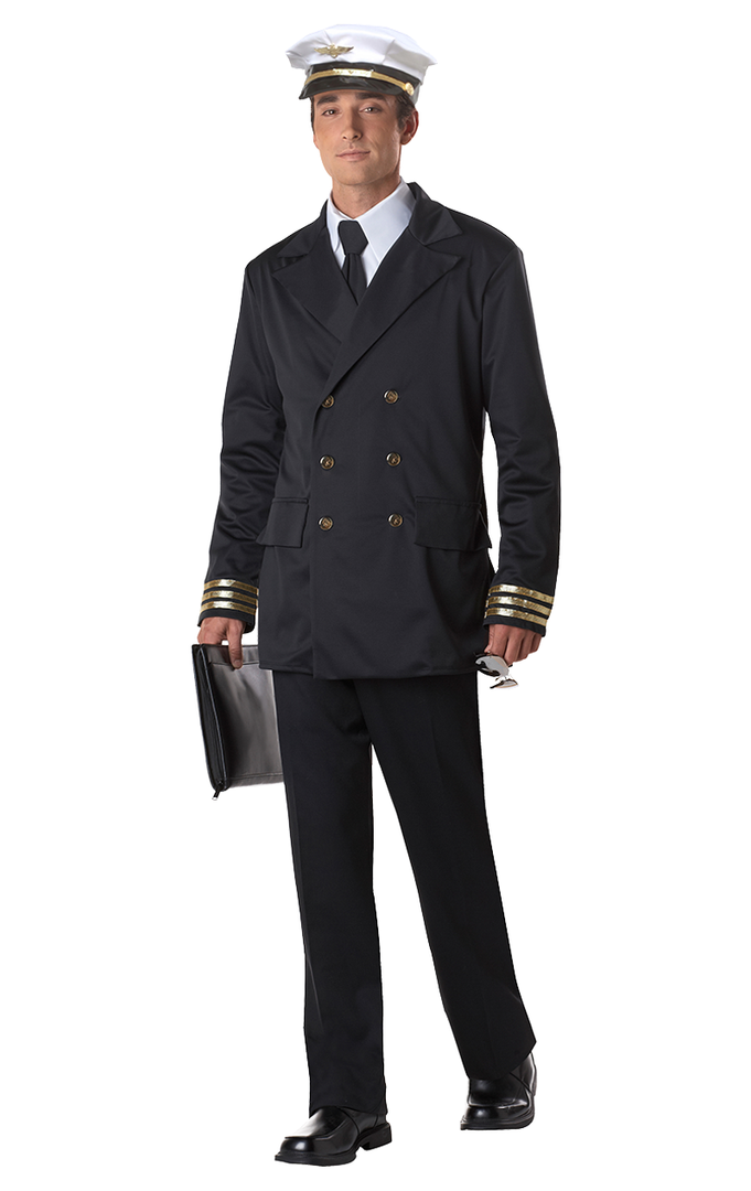 California Costumes Adult Retro Commercial Pilot Costume 1 California Costumes Adult Retro Commercial Pilot Costume