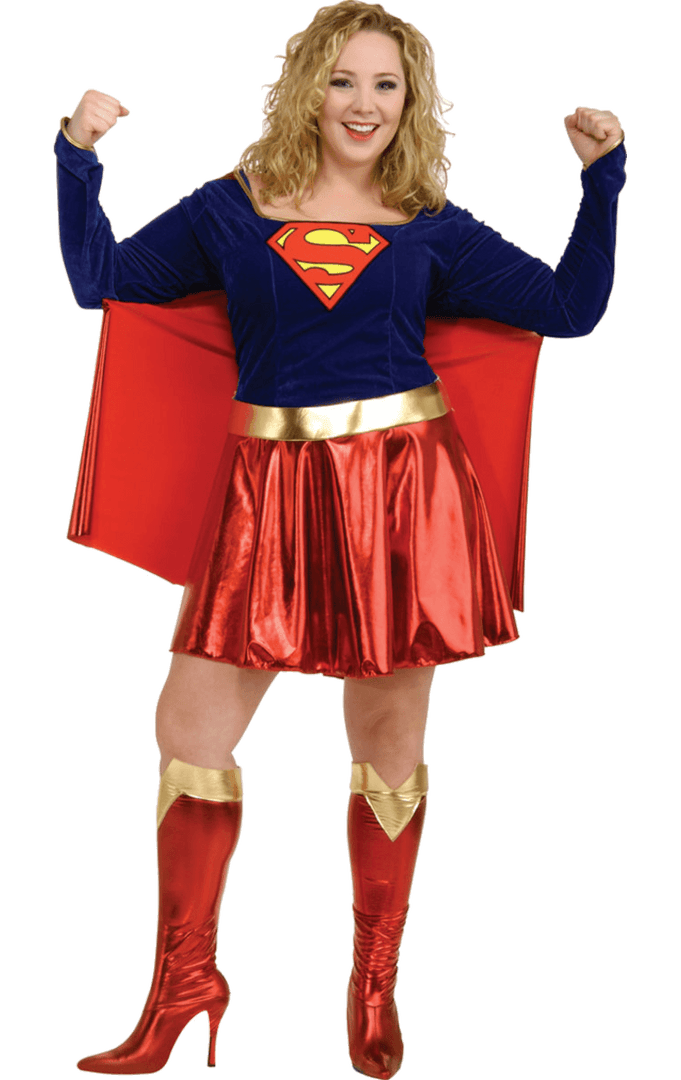 Rubies Womens Plus Size Supergirl Costume 1 Rubies Womens Plus Size Supergirl Costume