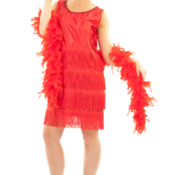 Generic All Decades /Era Costumes Ladies Roaring 20s Red Flapper Dress