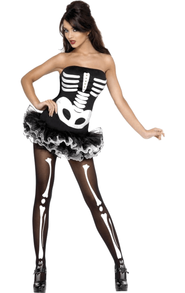 Smiffys Halloween Skeleton Bones Tutu Costume 1 Smiffys Halloween Skeleton Bones Tutu Costume