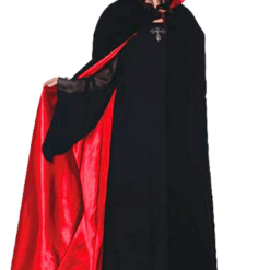 Underwraps Velvet & Satin Red Gothic Cape Red Riding Hood