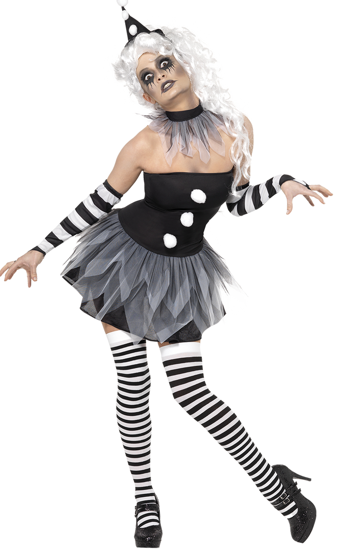 Smiffys Pierrot Clown Costume Circus 1 Smiffys Pierrot Clown Costume Circus