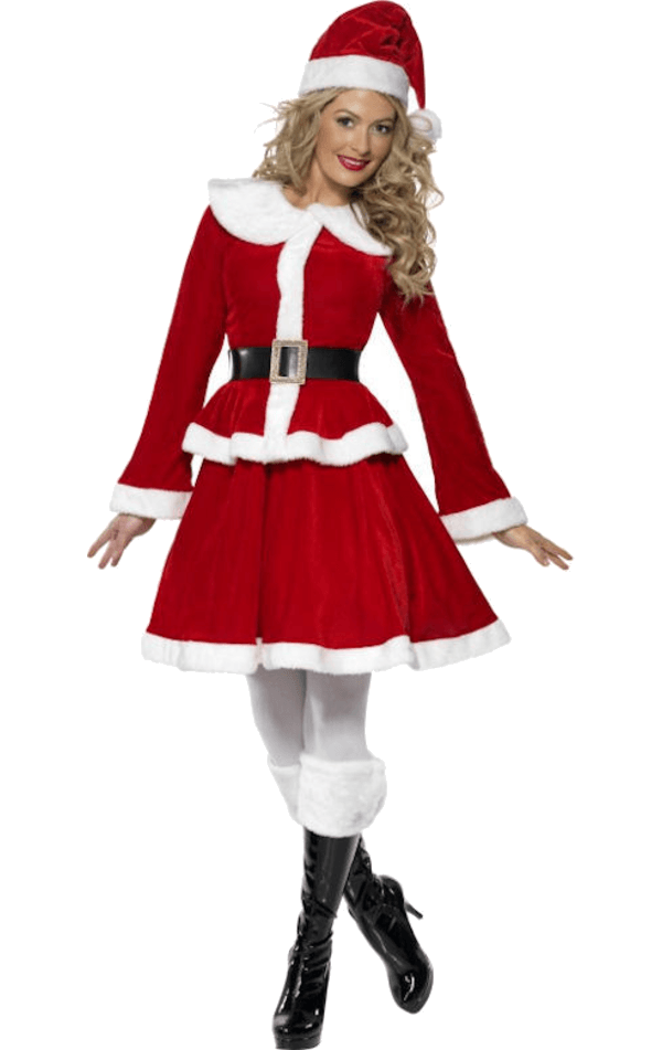 Smiffys Miss Santa Costume 1 Smiffys Miss Santa Costume