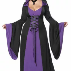 California Costumes Halloween Hooded Robe Purple Costume