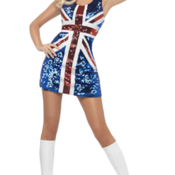 Smiffys Around The World Womens Sequin Union Jack Costume