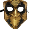 Generic Gold Bauta Masquerade Facepiece Masquerade Ball