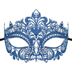 Generic Blue Glitter Masquerade Facepiece Masquerade Ball