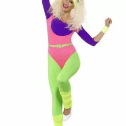 Smiffys Womens 80s Work Out Costume Novelty