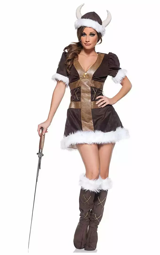 Generic Around The World Adult Viking Princess Costume 1 Generic Around The World Adult Viking Princess Costume