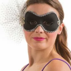 Generic Black And Silver Masquerade Facepiece