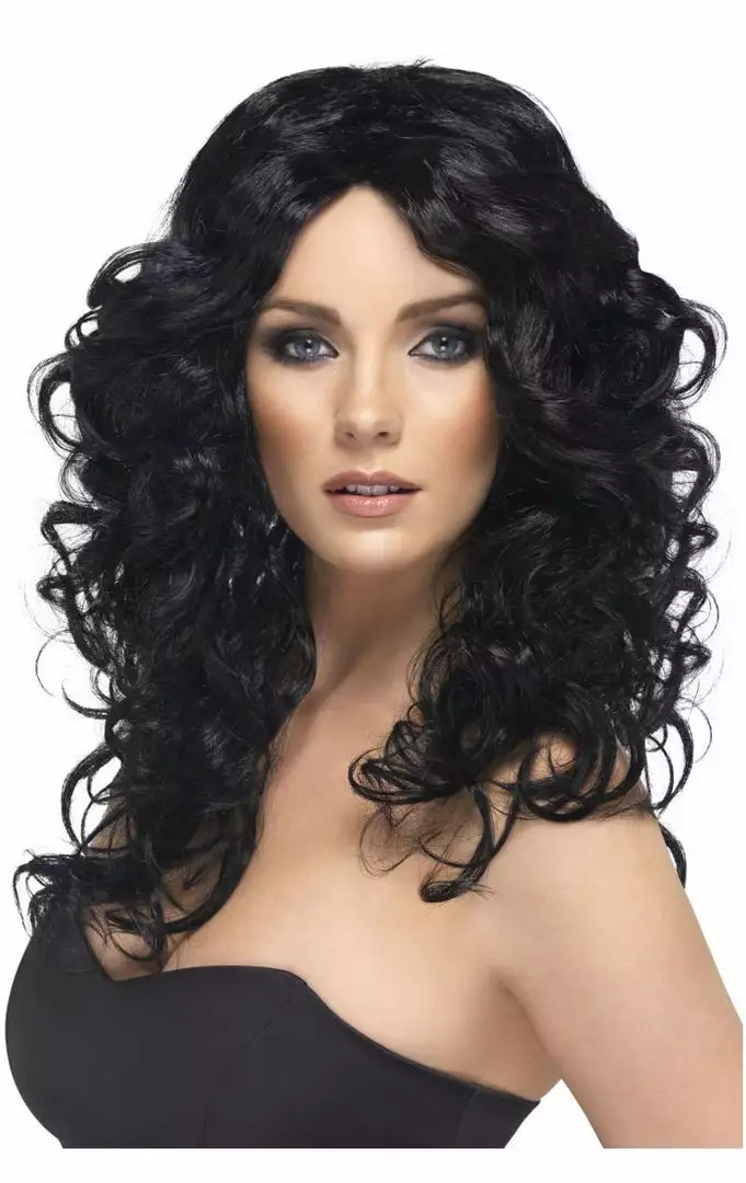Smiffys All Accessories Black Glamour Wig 1 Smiffys All Accessories Black Glamour Wig