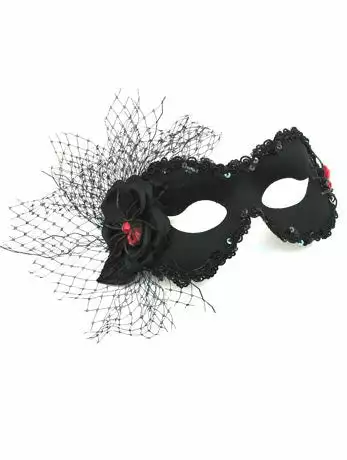 Generic Masquerade Ball Black Masquerade Facepiece 1 Generic Masquerade Ball Black Masquerade Facepiece