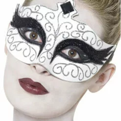 Smiffys Black Swan Facepiece Masquerade Ball