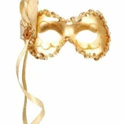Generic Masquerade Ball Gold Masquerade Facepiece