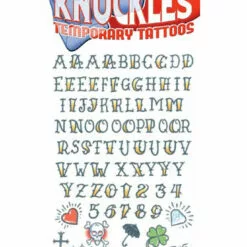 Tinsley Transfers Book Characters Knuckles Tattoo Set Accessory
