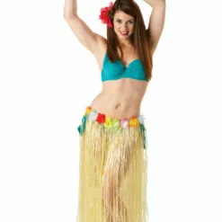 Rubies Around The World Long Hawaiian Grass Skirt