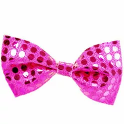 Bristol Novelty Circus Pink Sequin Bow Tie