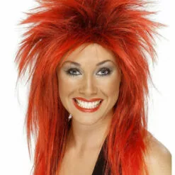 Smiffys Red Punk Wig