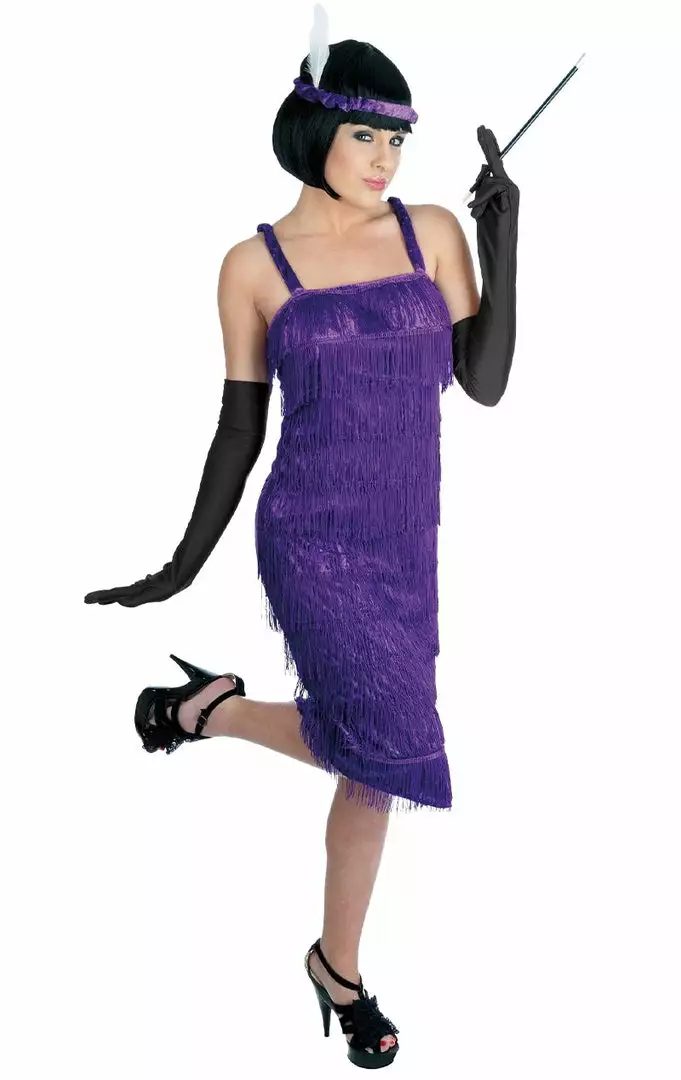 Fun Shack Roaring 20s Girl Purple Costume 1 Fun Shack Roaring 20s Girl Purple Costume