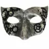 Generic Masquerade Ball Silver Masquerade Facepiece