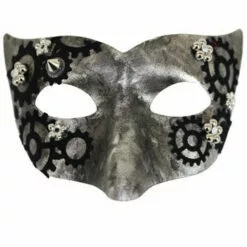 Generic Masquerade Ball Silver Masquerade Facepiece