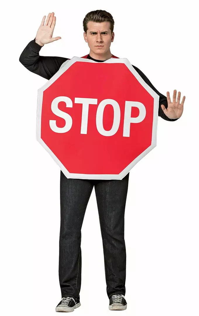 Rasta Imposta Adult Stop Sign Costume Novelty 1 Rasta Imposta Adult Stop Sign Costume Novelty