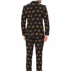 OppoSuits Mens Black-O-Jack Pumpkin Opposuit Suit