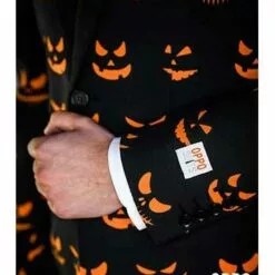 OppoSuits Mens Black-O-Jack Pumpkin Opposuit Suit