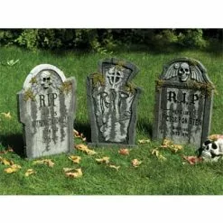 Generic Tombstones With Moss Accessory