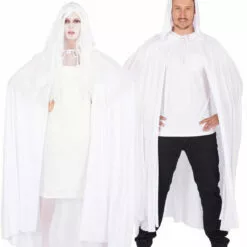 Generic Unisex White Hooded Cape Angels