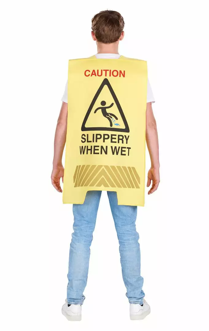 Generic Wet Floor Sign Costume Novelty 2 Generic Wet Floor Sign Costume Novelty