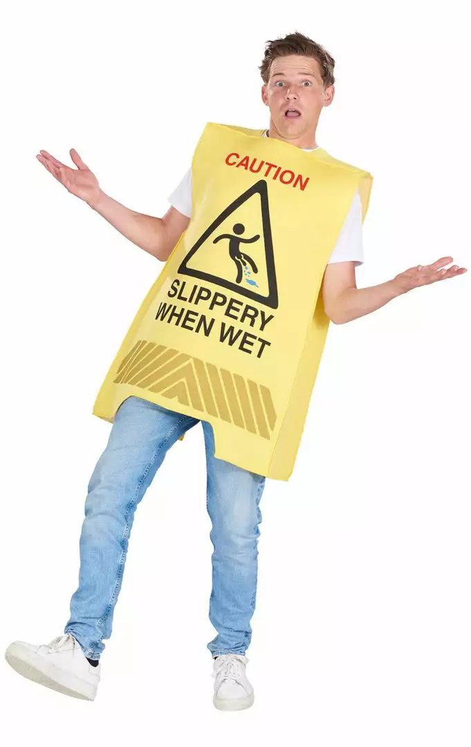 Generic Wet Floor Sign Costume Novelty 1 Generic Wet Floor Sign Costume Novelty