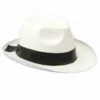 Bristol Novelty White Gangster Hat Accessory All Decades /Era Costumes