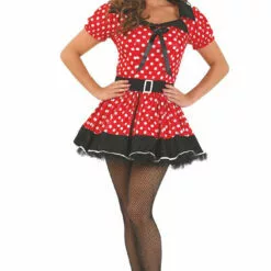 Generic Animals Womens Red And White Minnie Mouse Dress